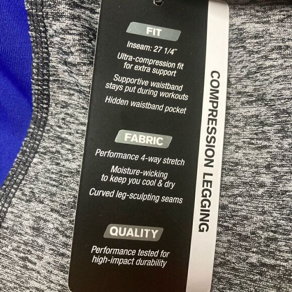 EXP Core Performance Leggings Athletic Fitness Tight Color Block Womens X-Small - Picture 5 of 6